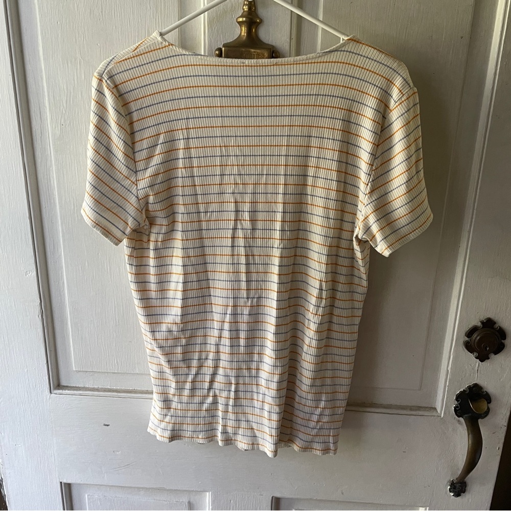 Loft Ribbed Stripe Tee - Picture 2 of 6